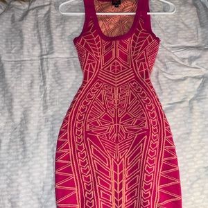 Open back body con dress